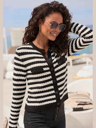 Veste en tricot rayures tendance