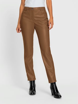 Pantalon femme effet cuir