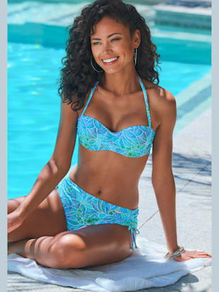 Haut de bikini bandeau à armatures imprimé floral (Image 1)