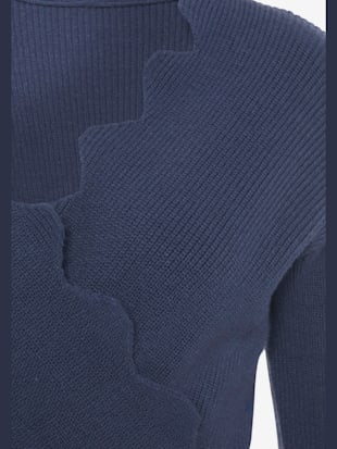 Pull en tricot bord ondulé tendance
