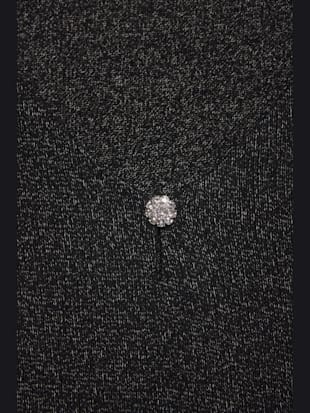 T-shirt à manches courtes bouton brillant à strass au niveau de l'encolure (Image 5)