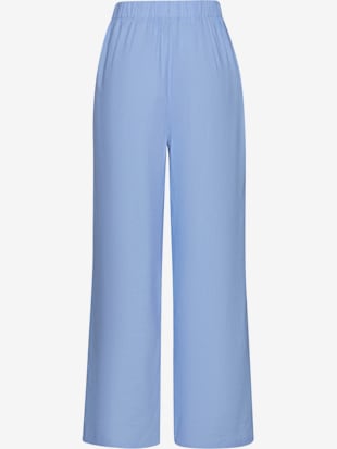 Pantalon en lin ceinture lisse devant, élastique au dos (Image 5)