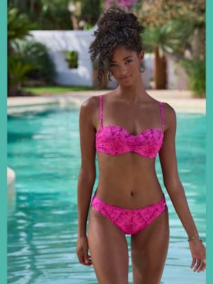 Haut de bikini bandeau à armatures imprimé graphique (Image 1)
