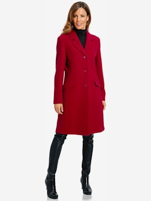 Manteau court classique, couleur rouge - HELLINE