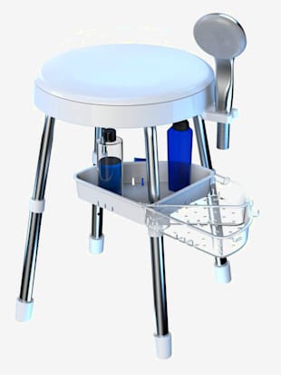 Tabouret de douche avec siège pivotant rotation à 360°, fonction stop