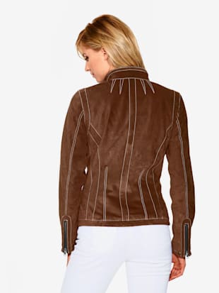 Veste en cuir style motard moderne