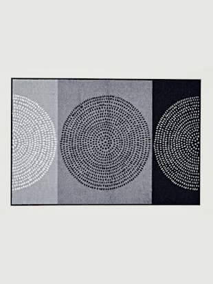 Paillasson imperméable, en intérieur comme en plein air, coleur noir-blanc - HELLINE