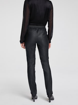 Pantalon en imitation cuir coupe droite