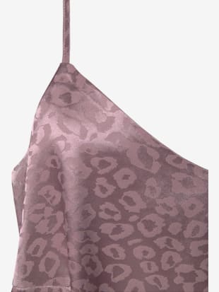 Déshabillé chemise de nuit élégante avec motif jacquard léopard