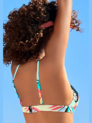 Haut de bikini triangle imprimé tropical