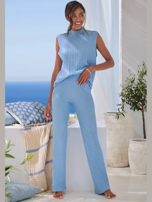Débardeur en tricot débardeur sans manches en qualité côtelée (Image 2)