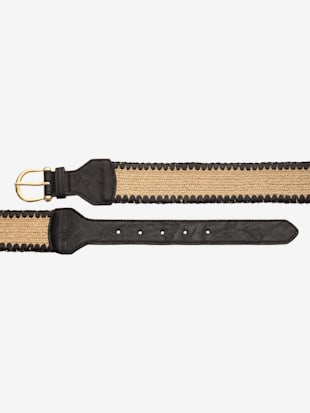 Ceinture élastique avec boucle dorée et parties en synthétique (Image 2)
