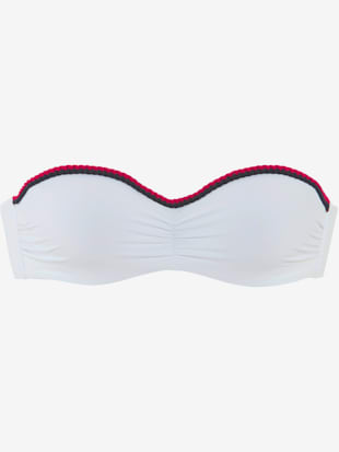 Haut de bikini bandeau à armatures unis tendance avec cordons (Image 7)