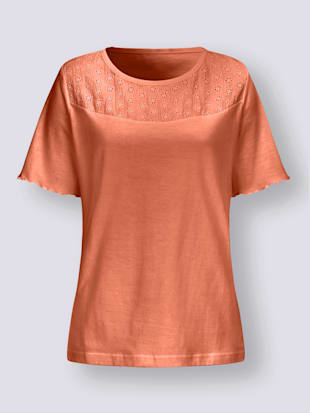 T-shirt à manches courtes encolure ronde passepoilée