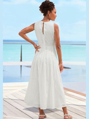 Robe en dentelle robe d'été sans manches avec broderie ajourée (Image 2)