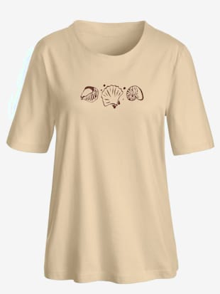 T-shirt manches courtes col rond imprimé coquillages