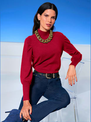 Pull col montant 50% viscose