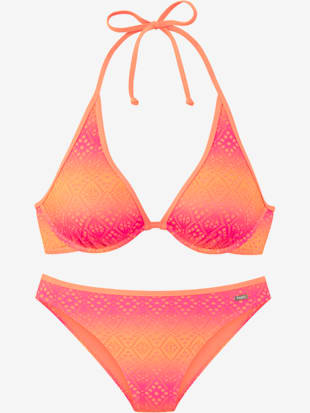 Maillot de bain à armatures broderie ajourée tendance avec dégradé de couleurs (Image 2)