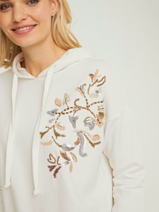 Sweat-shirt laçage à l'encolure