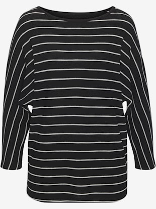 T-shirt à manches 3/4 rayures structurées (Image 3)