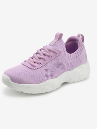 Baskets chaussures en textile, chaussures en tissu avec semelle chunky tendance (Image 1)