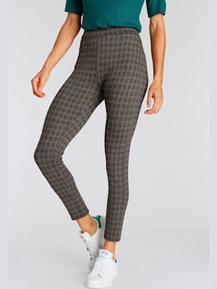 Legging caleçon ajouré à motif à petits carreaux