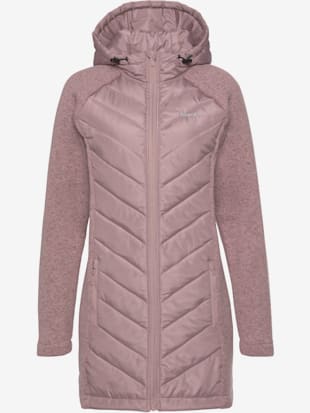 Doudoune manteau matelassé avec tricot polaire doux aux manches