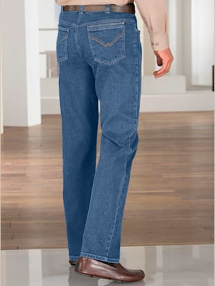 Jean classique à poches, taille élastique