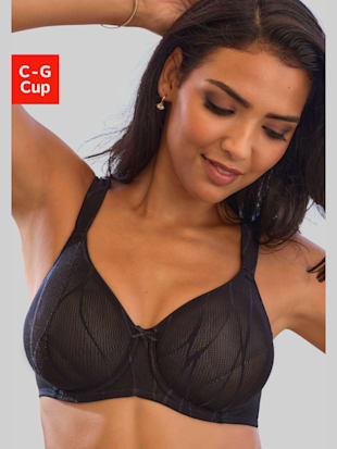 Soutien-gorge minimiseur féminin (sans garnissage) avec armatures et larges bretelles légèrement doublées