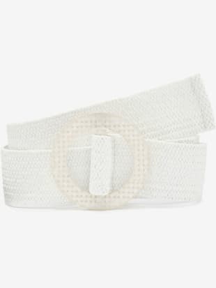 Ceinture tendance imitation raphia avec boucle semi-transparente