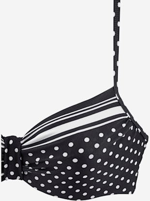 Haut de maillot de bain à armatures motif à pois féminin