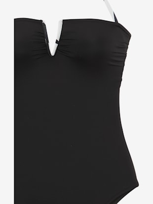 Maillot de bain style uni moderne avec détails contrastés (Image 4)