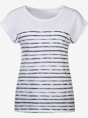 T-shirt imprimé rayé tendance devant et au dos (Image 2)
