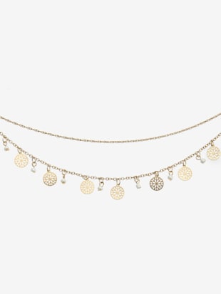 Chaîne de cheville à deux rangées avec petits pendentifs (Image 3)