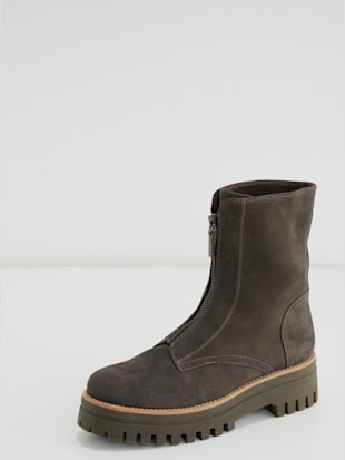 Bottines cuir velours de vache.