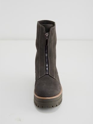 Bottines cuir velours de vache.