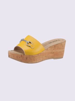 Mules fabriqué en italie, coleur jaune - HELLINE