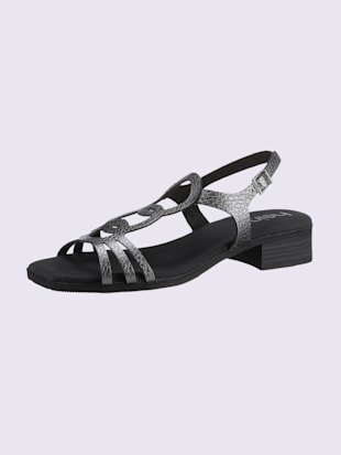 Sandales fabriqué en espagne, couleur couleur argenté - HELLINE