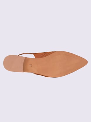 Ballerines ouvertes à l'arrière fabriqué au portugal