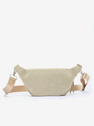 Sac banane tendance en matière douce avec petites poches intérieures et ceinture en tissu