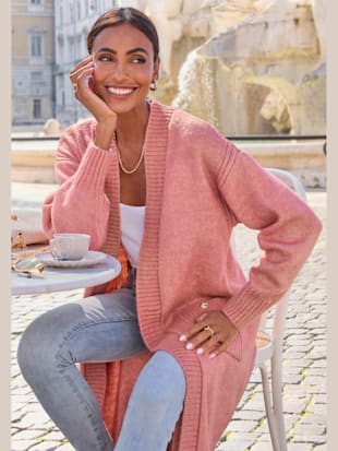 Veste en tricot longueur mollet à la coupe ouverte (Image 1)
