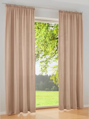 Store décoratif qualité froissée moderne, coleur taupe - HELLINE
