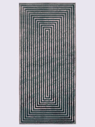 Tapis impression numérique, coleur bleu-gris - HELLINE