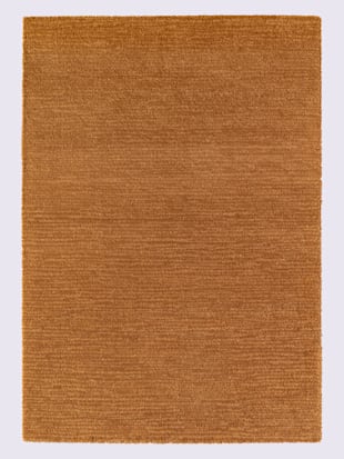 Tapis polypropylène facile à entretenir, couleur cannelle chiné - HELLINE