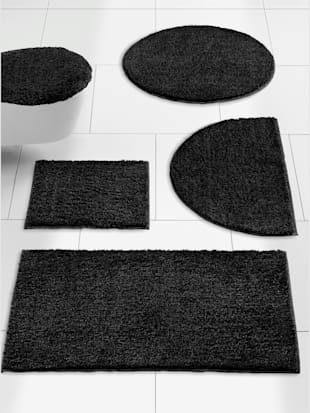 Tapis de bain facile à entretenir, coleur gris - HELLINE