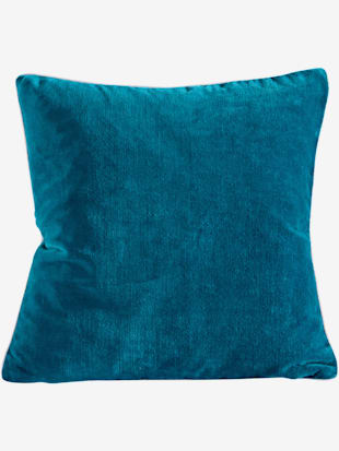 Housse de coussin unie - helline home - bleu pétrole