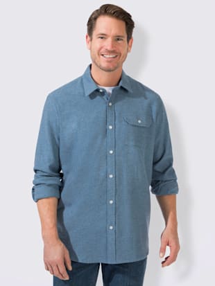 Chemise Homme Travail Robustesse - Manches Longues, Toile, Poche Poitrine, Décontractée