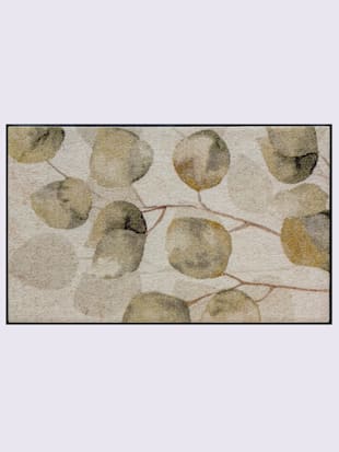 Paillasson pour intérieur et zone extérieure couverte, coleur beige-vert - HELLINE