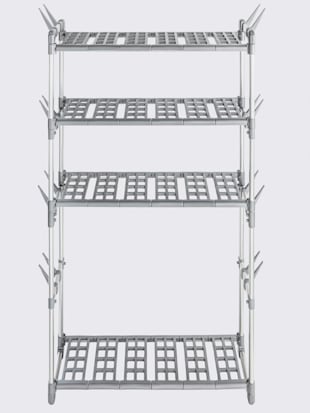 Étagère de rangement construction robuste en aluminium et plastique