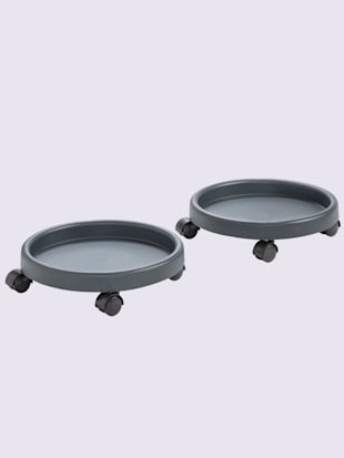Support pour plantes facile à déplacer grâce aux rouleaux en plastique (Image 3)